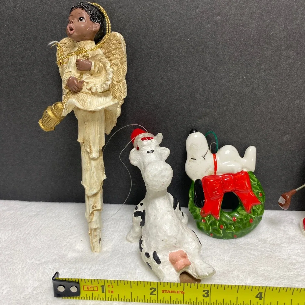 VTG Christmas Ornaments Lot 8 Figurines‎